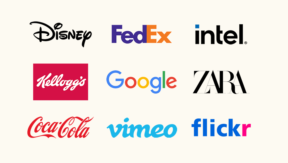 A group of logos of different brands

Description automatically generated