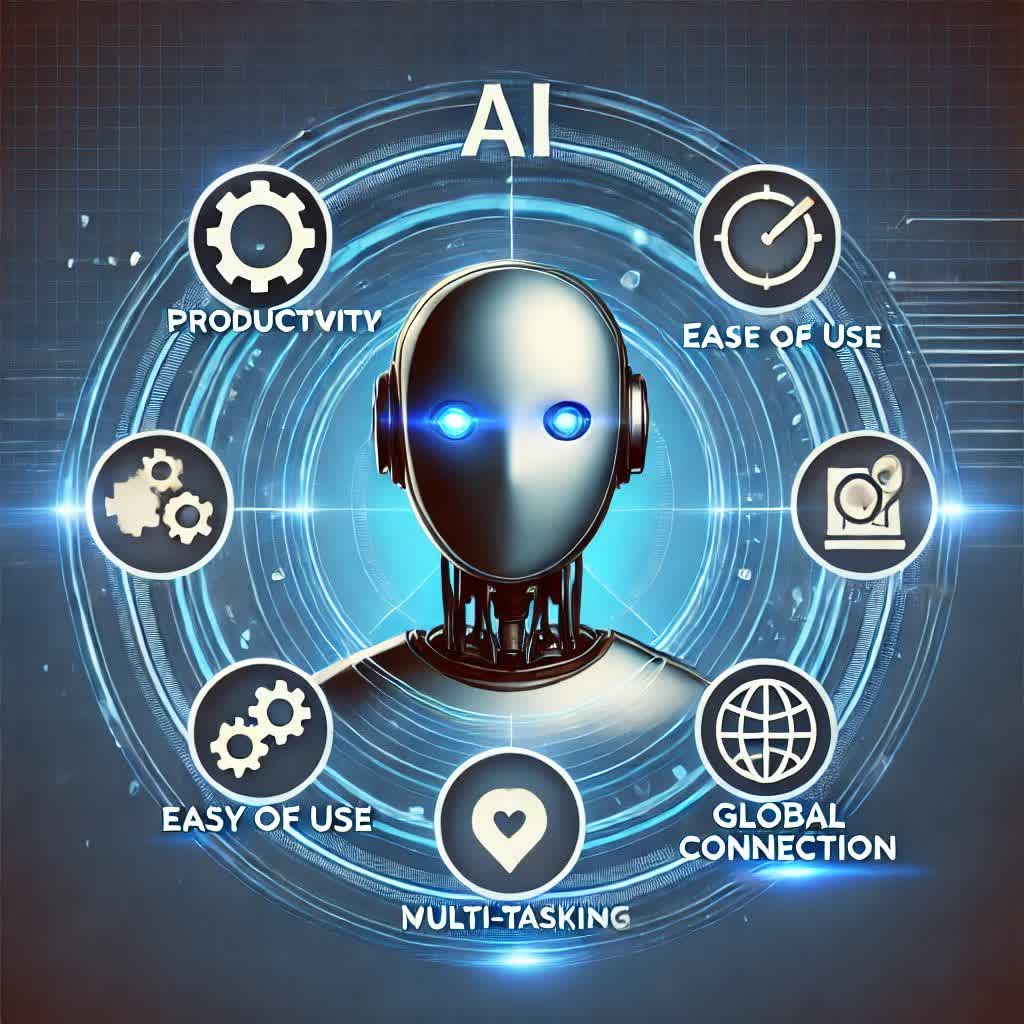 A robot with blue eyes and white circles around it

Description automatically generated